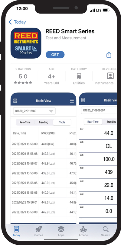 Connect wirelessly to your smartphone or tablet via the REED Smart Series App