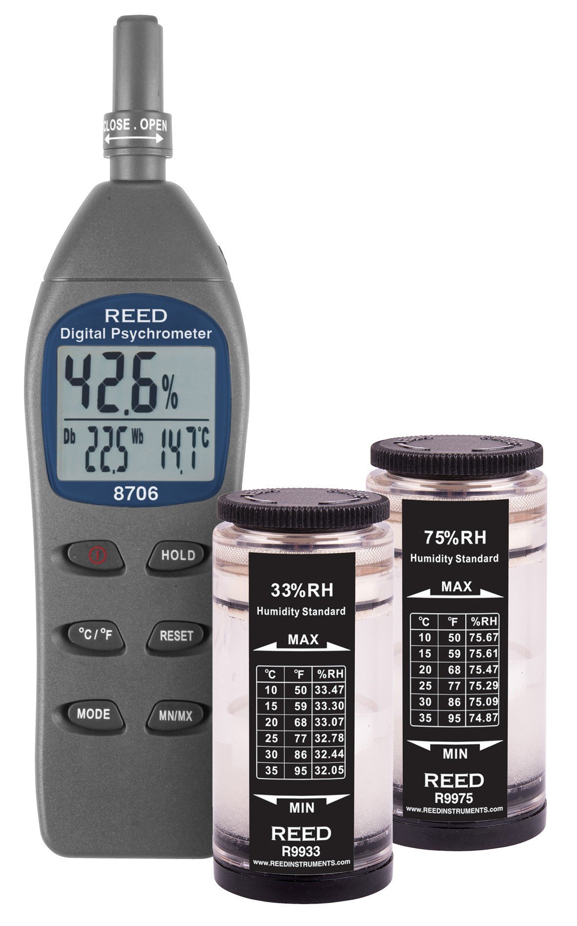 REED 8706-KIT Psychrometer with Humidity Calibration Standards-