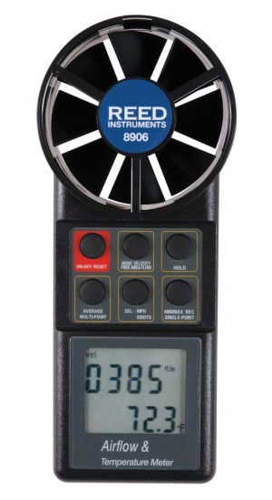 REED 8906 Vane Thermo-Anemometer with Air Volume-