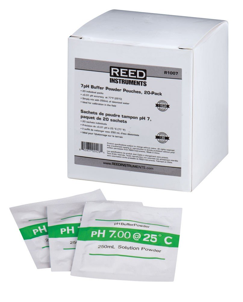 REED R1007 pH 7 Calibration Buffer Pouches, 20-Pack-