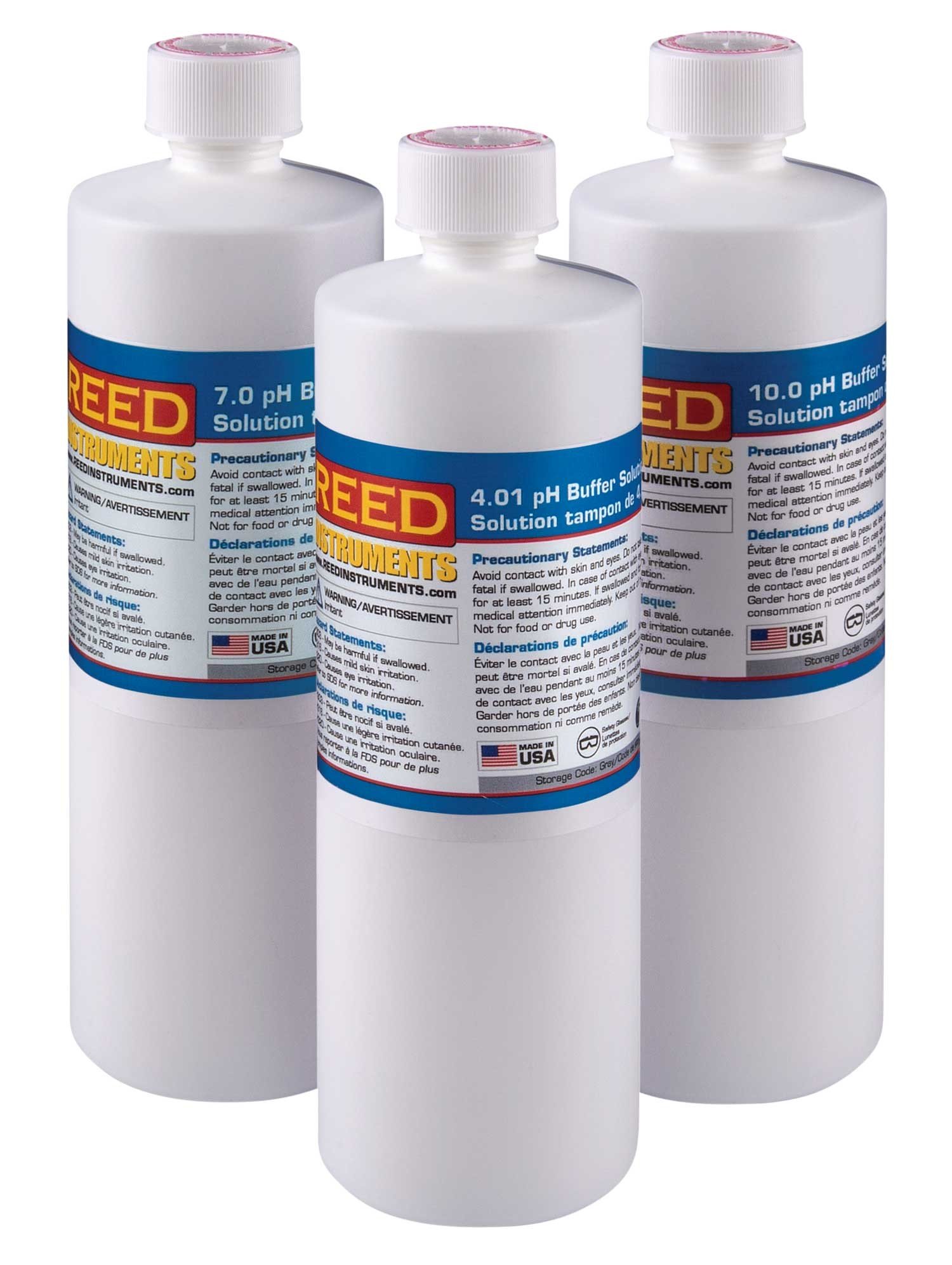 REED R1400-KIT pH Buffer Solution Kit, 4.01, 7.00 and 10.00 pH-