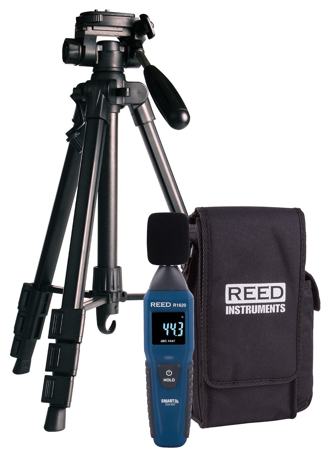 REED R1620-KIT2 Sonom&amp;egrave;tre &amp;agrave; enregistrement de donn&amp;eacute;es Smart Series avec tr&amp;eacute;pied et &amp;eacute;tui de transport-