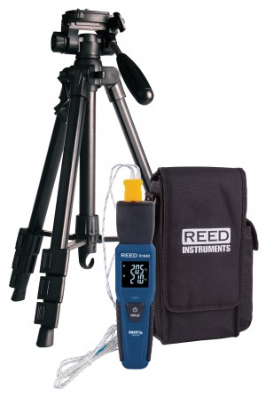 REED R1640-KIT Thermom&amp;egrave;tre thermocouple &amp;agrave; enregistrement de donn&amp;eacute;es Smart Series avec tr&amp;eacute;pied et &amp;eacute;tui de transport-