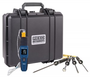 REED R1640-KIT2 Data Logging Smart Series Thermocouple Thermometer with 4 Type-K Thermocouple Probes and Carrying Case-