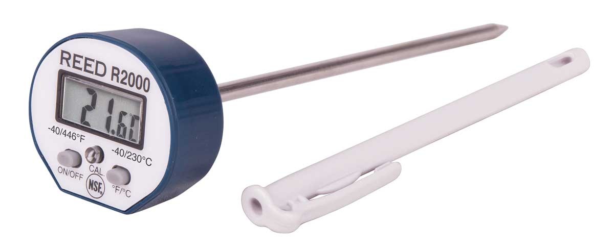REED R2000 Stainless Steel Digital Stem Thermometer-Included