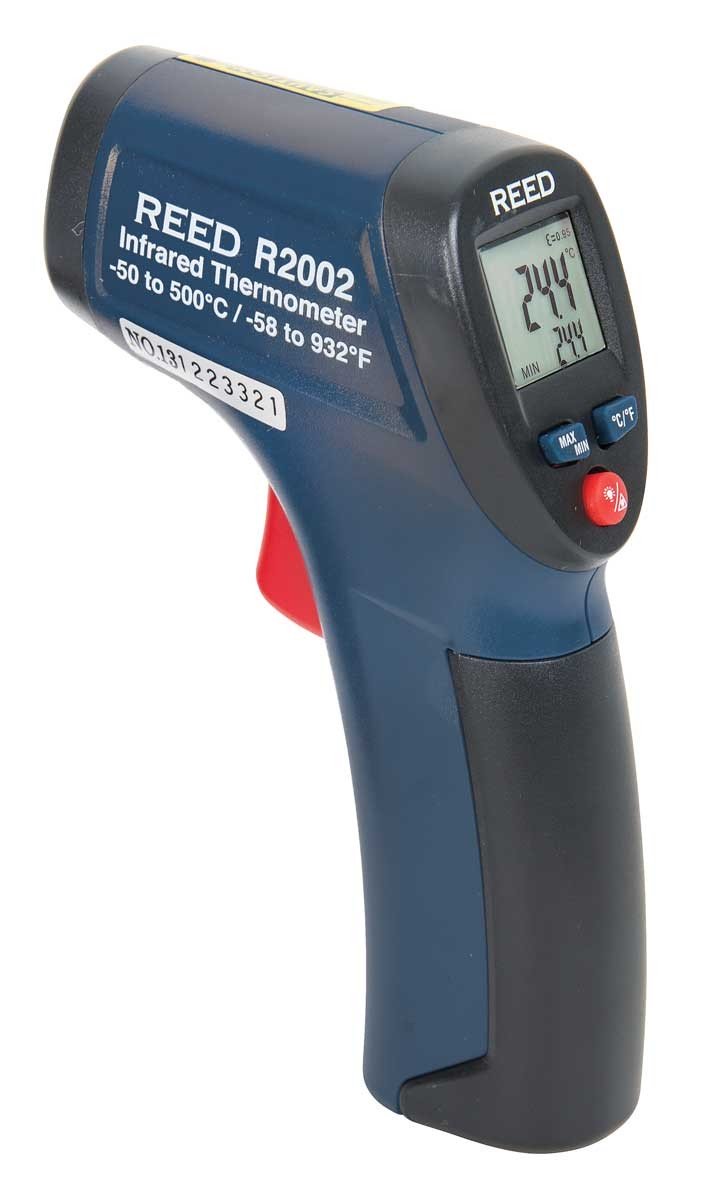 REED R2002 Compact Infrared Thermometer, 8:1, 932&amp;deg;F (500&amp;deg;C)-