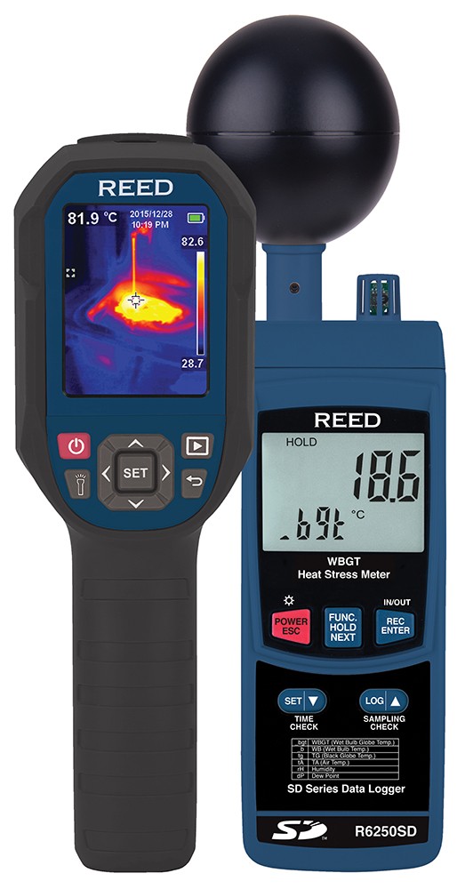 REED R2160-KIT2 Thermal Imaging Camera and Heat Stress Meter Kit-