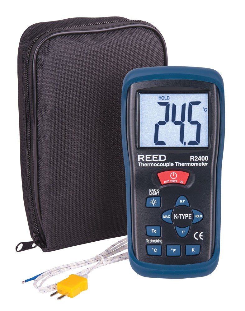 REED R2400 Type K Thermocouple Thermometer-Included