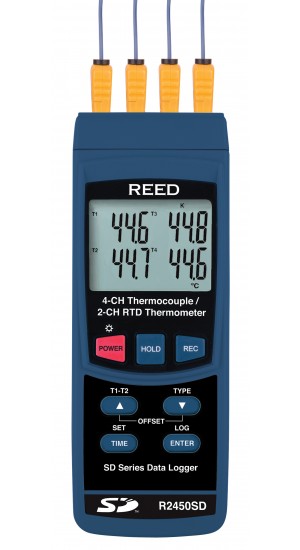 Thermomètre thermocouple enregistreur à quatre canaux