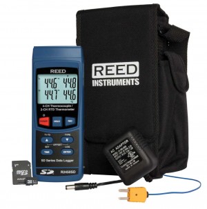 REED R2450SD-KIT Thermom&amp;egrave;tre avec enregistrement de donn&amp;eacute;es, adaptateur d&#039;alimentation et carte SD-