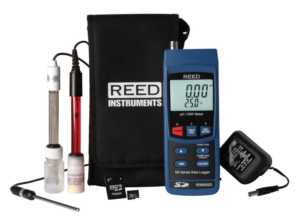 REED R3000SD-KIT3 pH/POR-mètre avec enregistrement de données