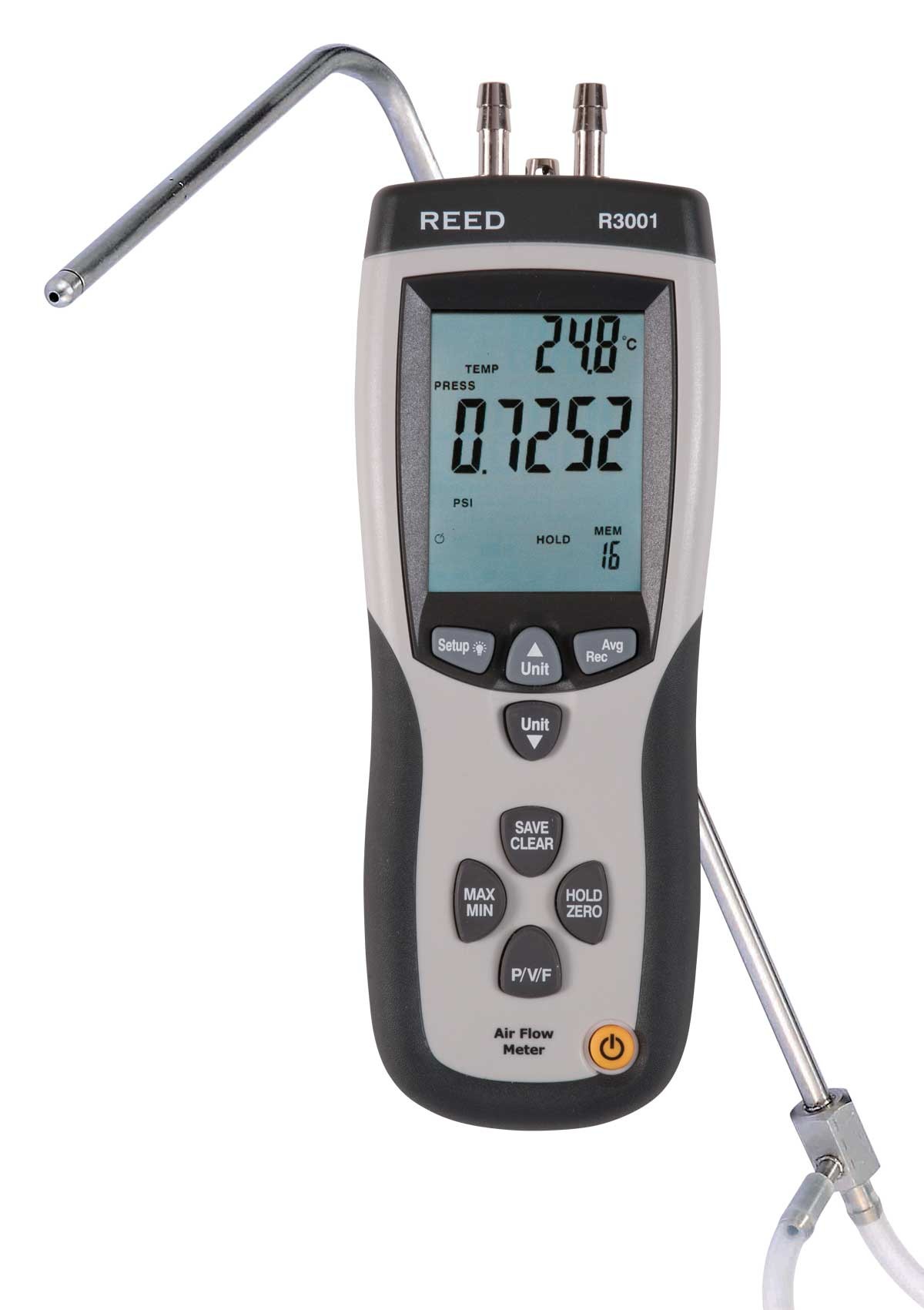 REED R3001 Pitot Tube Anemometer / Differential Manometer with Air Volume -REED R3001 4