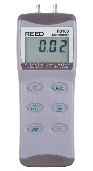 REED R3100 Digital Differential Pressure Manometer (100psi)-