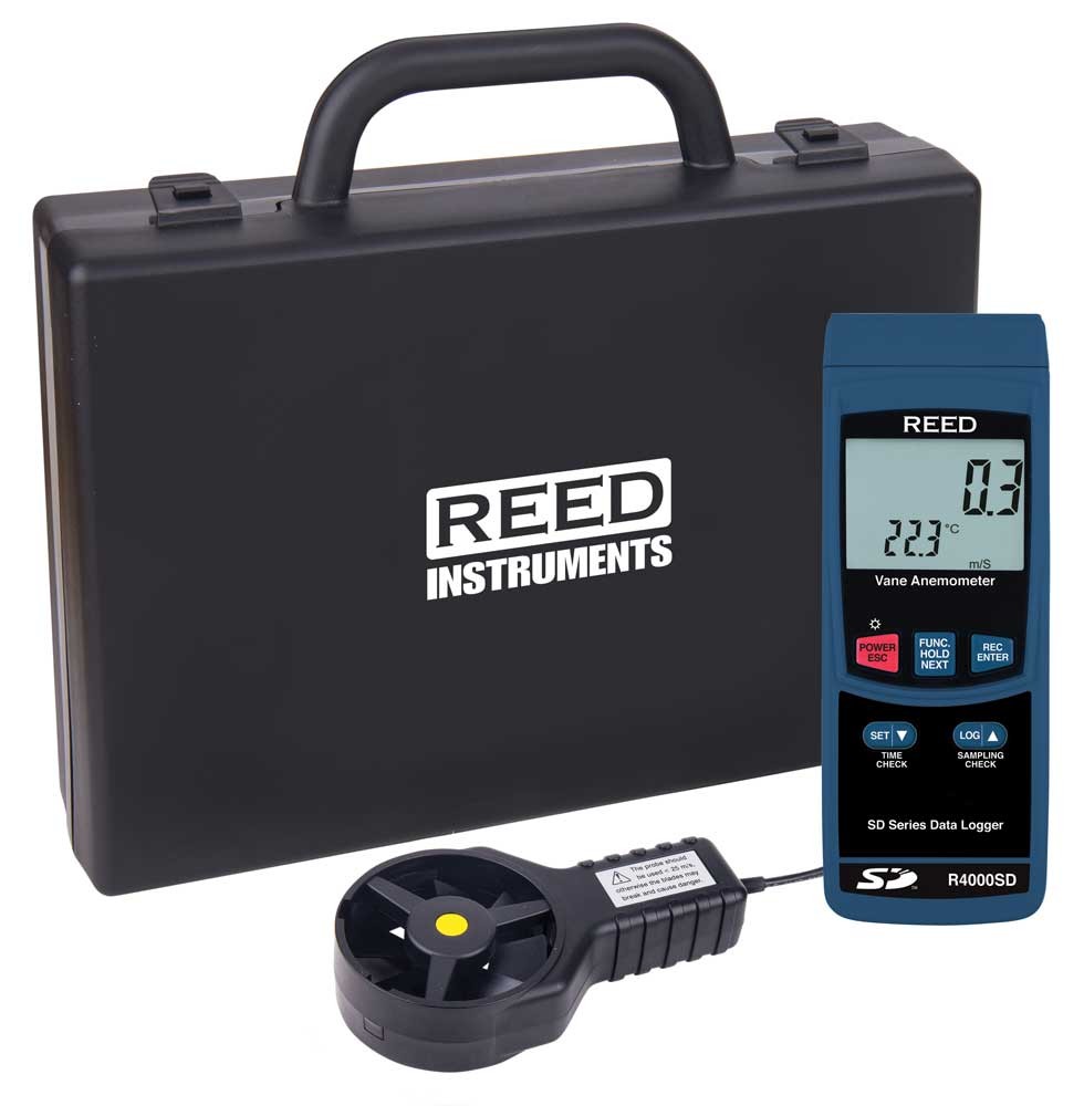 REED R4000SD Data Logging Vane Thermo-Anemometer-Included