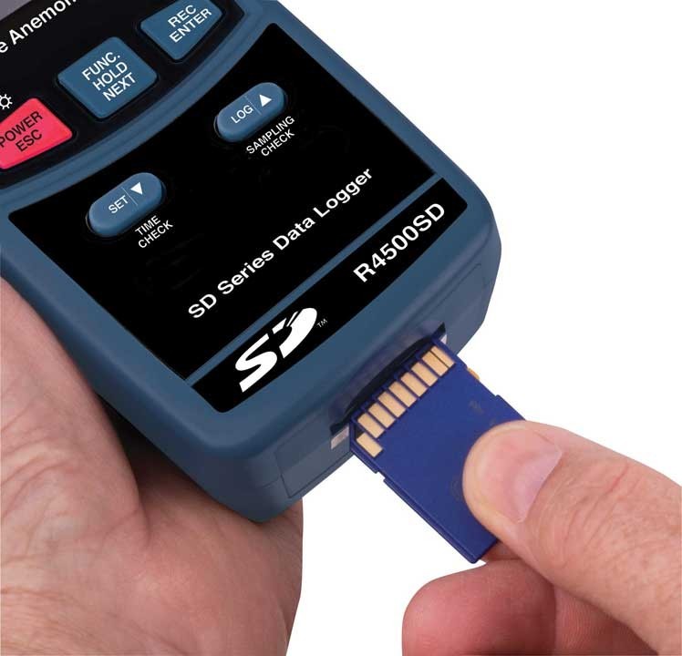 REED R4500SD Thermo-an&amp;eacute;mom&amp;egrave;tre &amp;agrave; fil chaud avec enregistrement de donn&amp;eacute;es-REED R4500SD 2