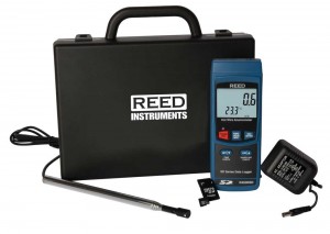 REED R4500SD-KIT Data Logging Hot Wire Thermo-Anemometer with Power Adapter and SD Card-