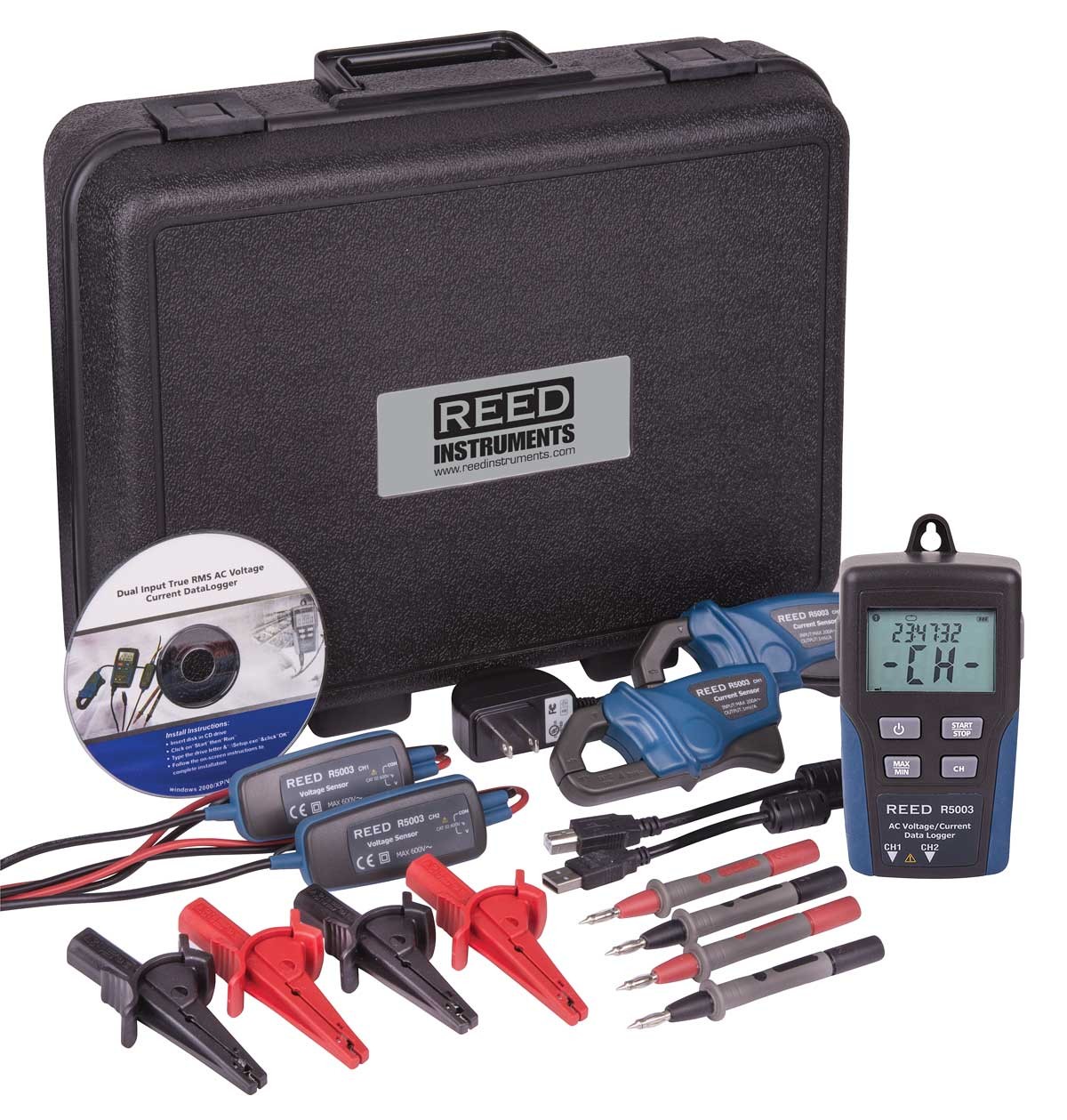 REED R5003 AC Voltage/Current Datalogger-Included