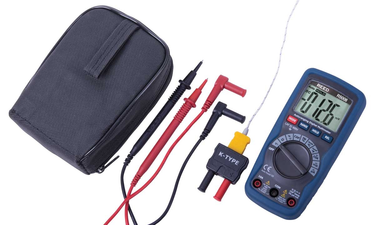 REED R5008 Compact Digital Multimeter with Temperature-Included