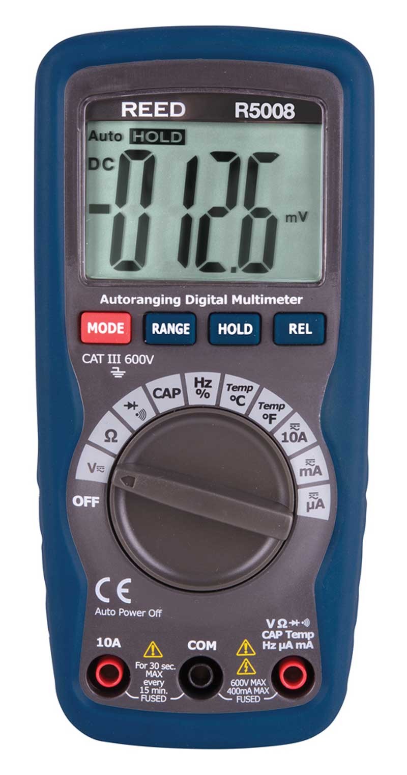 REED R5008 Compact Digital Multimeter with Temperature-
