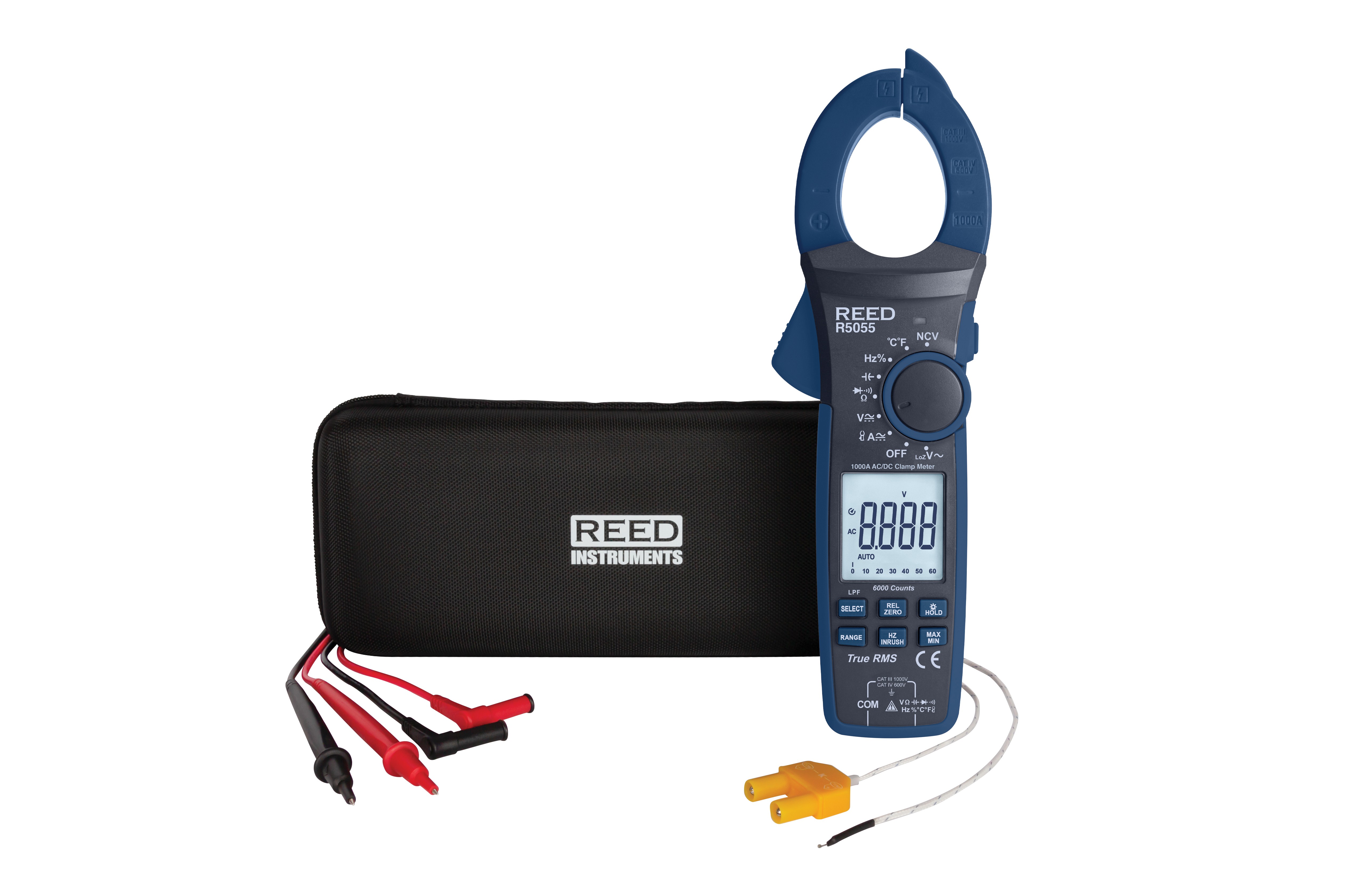 REED R5055 1000A True RMS Digital Clamp Meter-Included