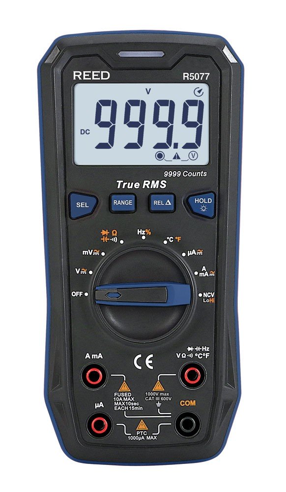 REED R5077 True RMS Digital Multimeter, AC/DC 1000V-