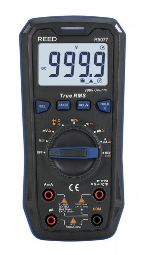 REED R5077 True RMS Digital Multimeter, AC/DC 1000V-