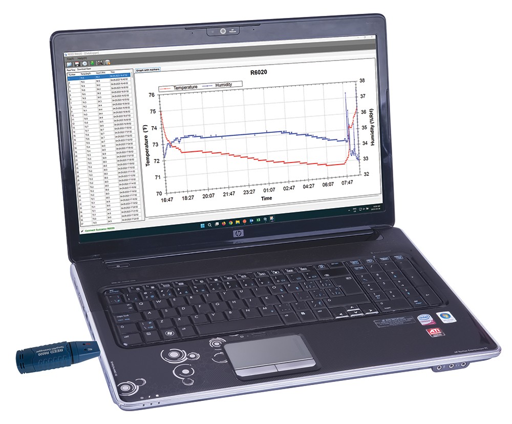 REED R6020 Temperature & Humidity USB Data Logger