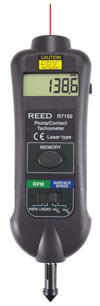 REED R7150 Professional Combination Contact / Laser Photo Tachometer-