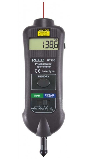 REED R7150 Professional Combination Contact / Laser Photo Tachometer-