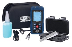 REED R7920 Jauge d&#039;&amp;eacute;paisseur ultrasonique avec bloc d&#039;&amp;eacute;talonnage en 5 &amp;eacute;tapes-Included