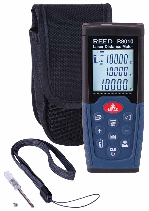 REED R8010 Laser Distance Meter, 328' (100m)-Included