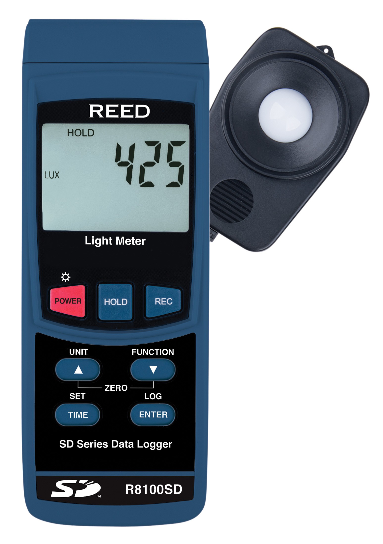 REED R8100SD Luxm&egrave;tre avec enregistrement de donn&eacute;es-