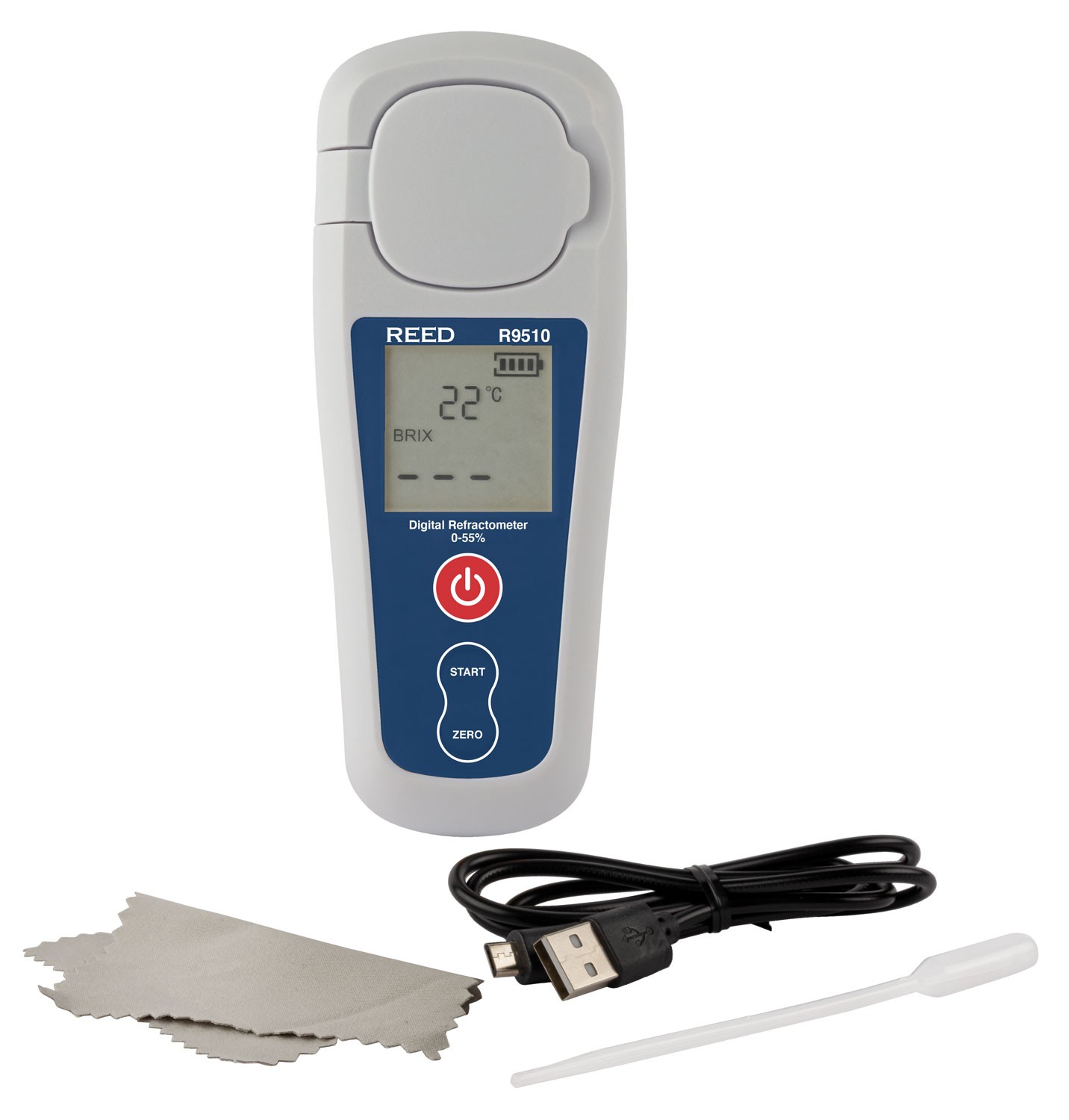 REED R9510 Digital Refractometer, 0 to 55% Brix-Included