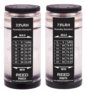 REED R9980 Ensemble de norme d&#039;&amp;eacute;talonnage d&#039;humidit&amp;eacute; (33 % et 75 %)-