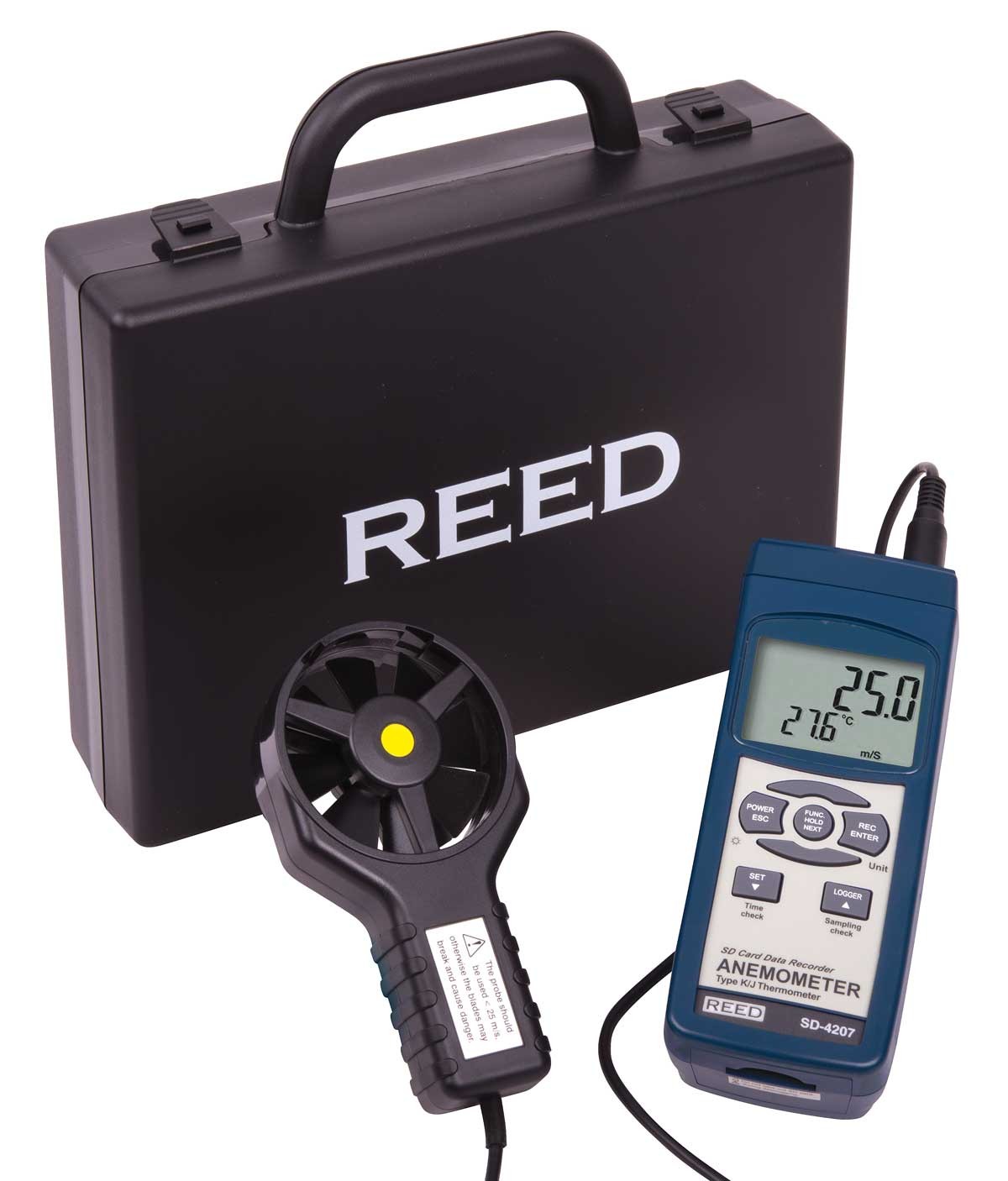 REED SD-4207 Data Logging Vane Thermo-Anemometer-Included
