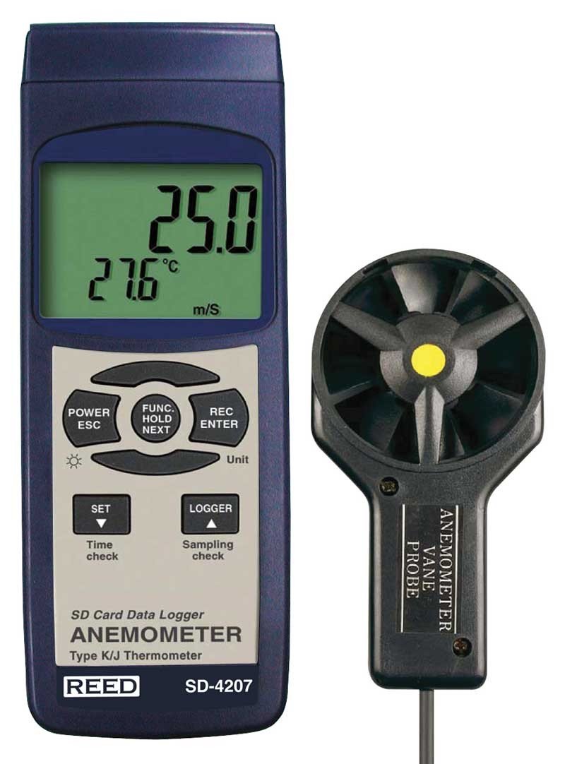REED SD-4207 Data Logging Vane Thermo-Anemometer-